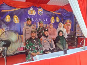 Sinergitas TNI-Polri Amankan Pos Pam Idul Fitri di Tanjung Bumi, Arus Lalu Lintas Lancar